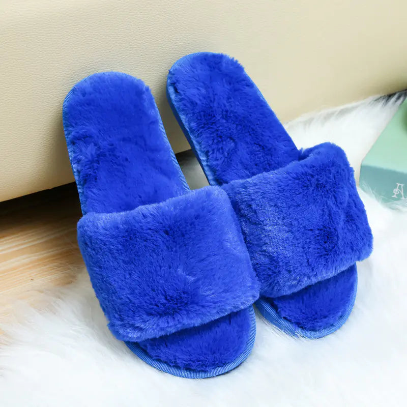 Warm Soft Bottom Plush Slippers for Autumn & Winter