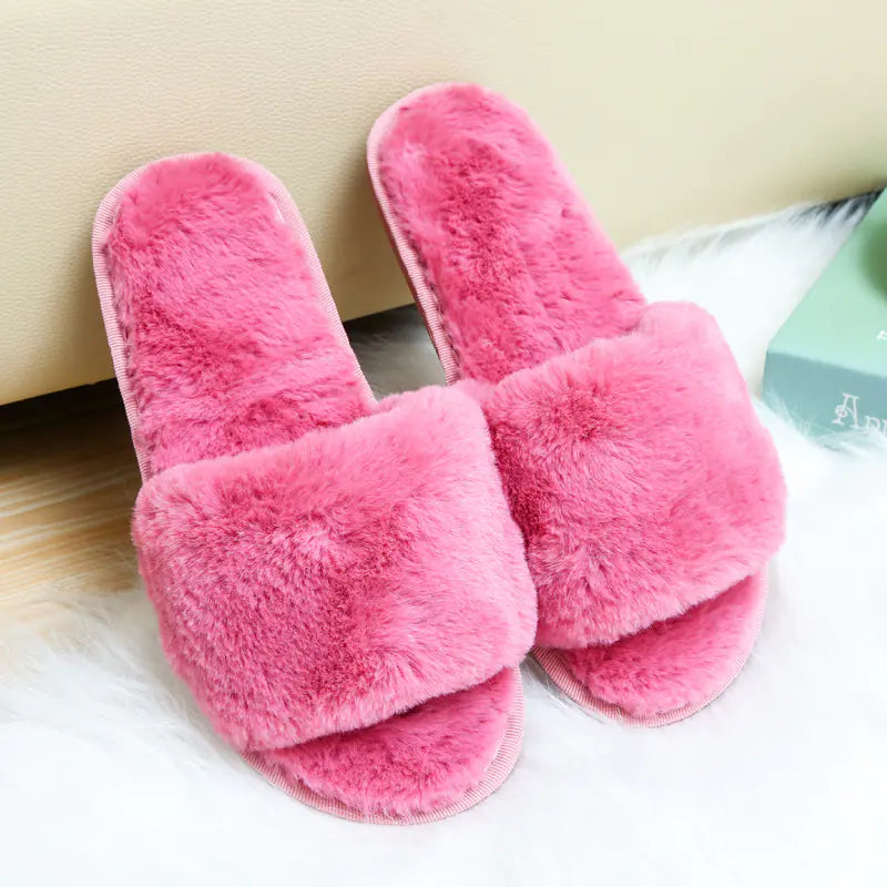 Warm Soft Bottom Plush Slippers for Autumn & Winter